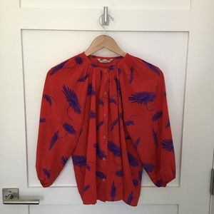 Tucker silky blouse